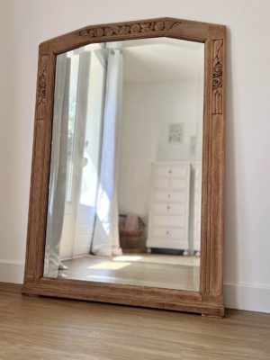 miroir art déco en bois scuplté