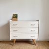 commode vintage années 1950 pieds compas ailerons