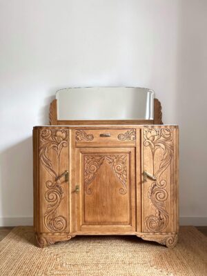 buffet coiffeuse commode art-déco en chêne