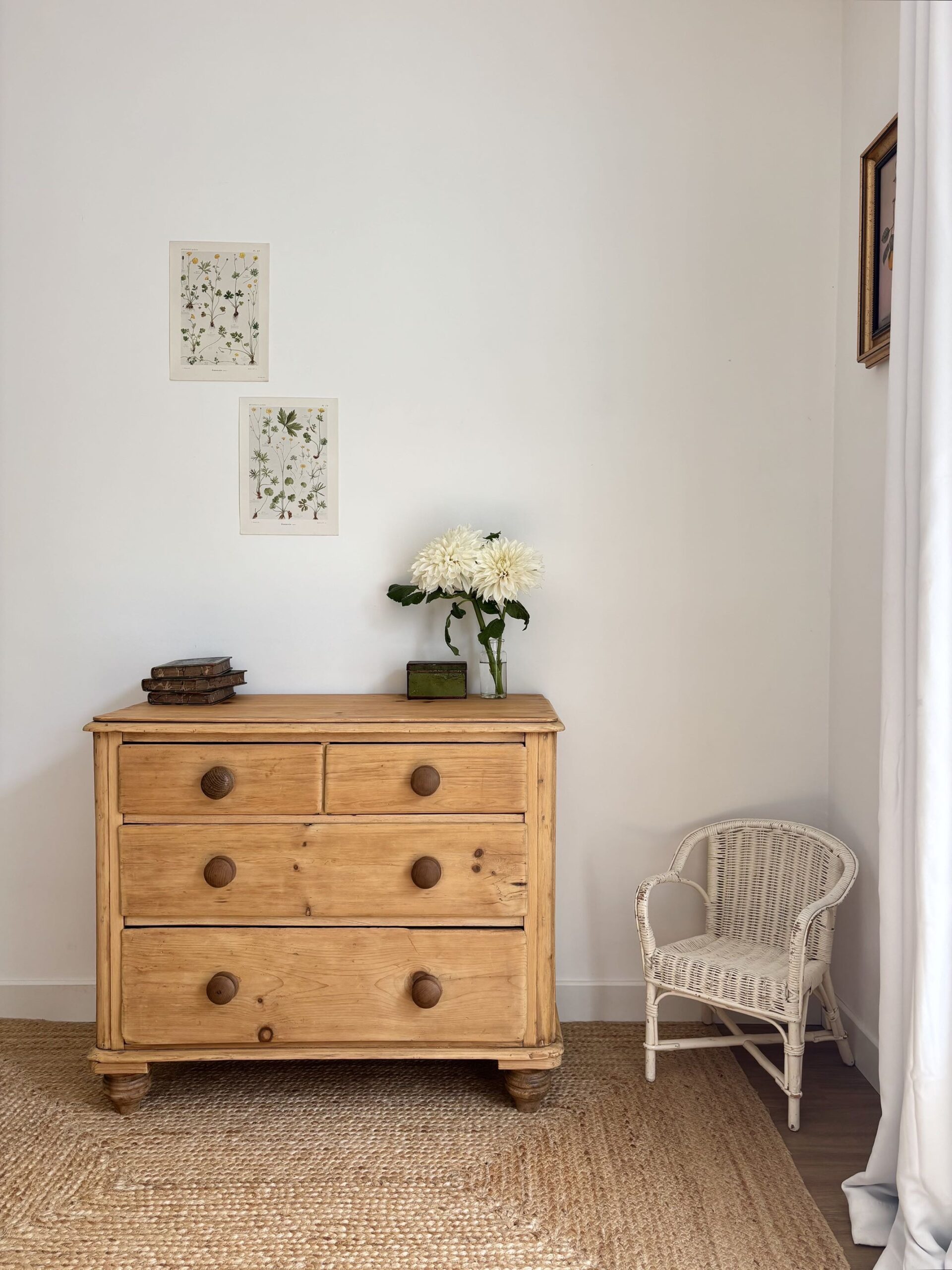 commode anglaise en pin massif restaurée